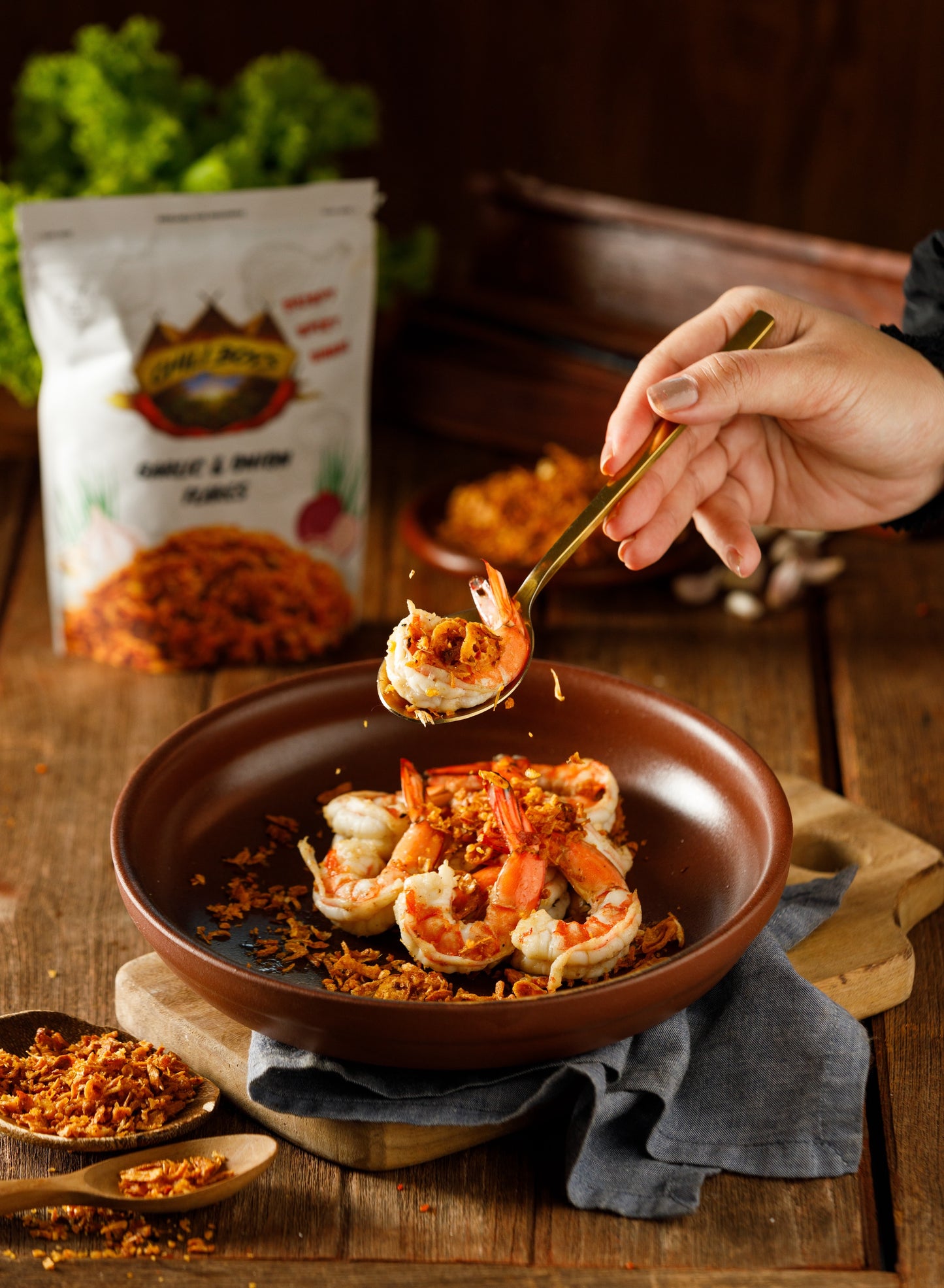 Chili Boys Spicy Crunchy Garlic and Onion Flakes | Spicy Food Topper & Seasoning | Crispy, Bold Flavor for Salads, Soups, Pasta, Meat & More | Vegan | Gluten-Free | Resealable Bag | 80g