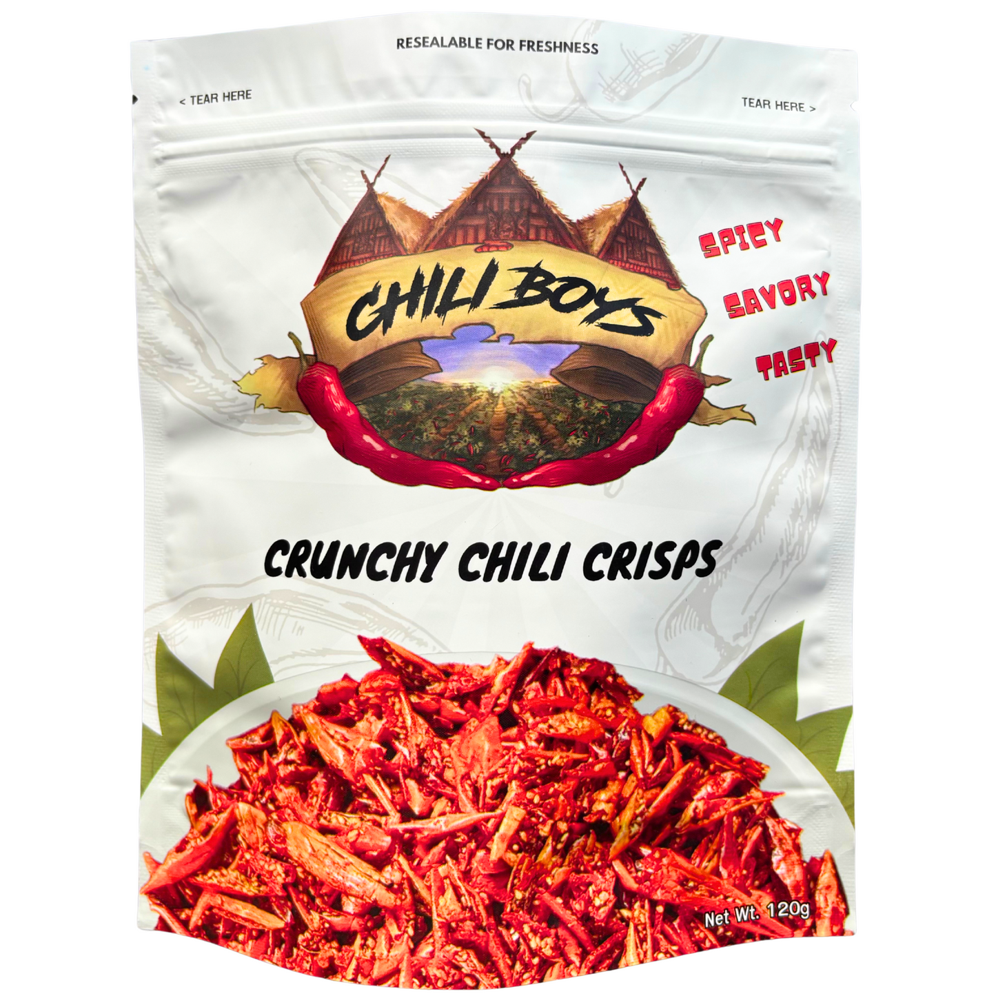 Crunchy Chili Crisps with Sesame Seeds, Ready To Eat - 120g.